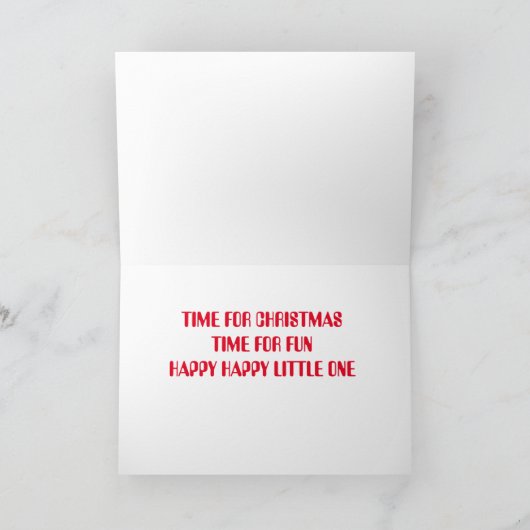 **エルフ**がクリスマスの時期に楽しい時間を過ごすことを願っています* 子供 カード (内部)