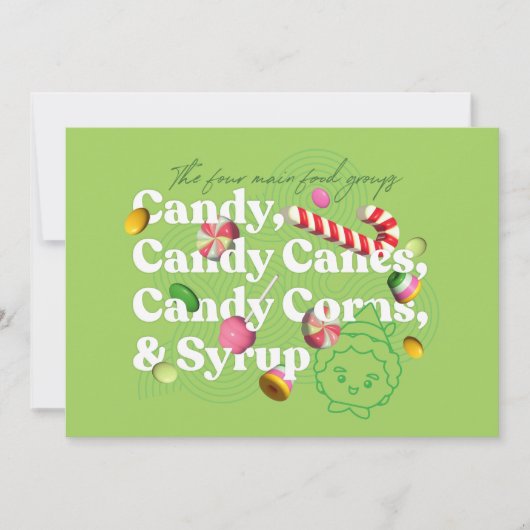 エルフ ザ ムービー | 4つの主な食品グループ ノートカード (正面)