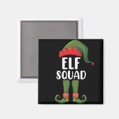 エルフ・スクワッド おもしろい ファミリー おそろい クリスマス マグネット (正面/裏面)