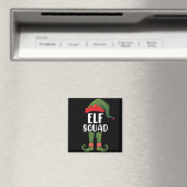 エルフ・スクワッド おもしろい ファミリー おそろい クリスマス マグネット (インサイチュ (食洗機))