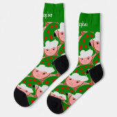 エルフ デザイン クリスマス ソックス (左)