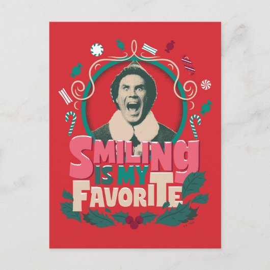 エルフ - 笑顔が私のお気に入り シーズンポストカード (正面)