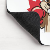 エルブアップビーバーボクシング誇りを持ったカナダストロングカナ マウスパッド (コーナー)