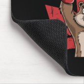 エルブアップビーバーボクシング誇りを持ったカナダストロングカナ マウスパッド (コーナー)