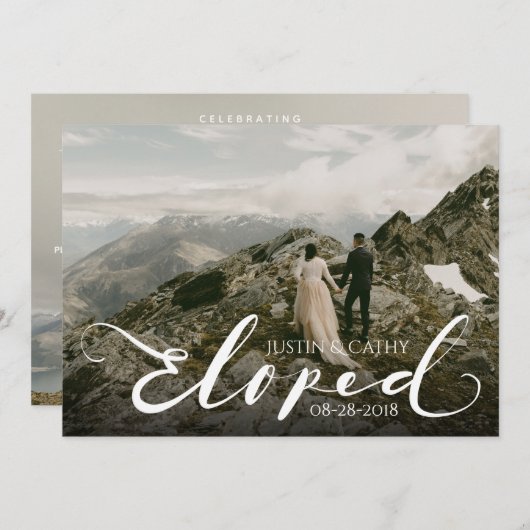 エルプドマリッジポストお祝いパーティー招待状 招待状 (正面/裏面)