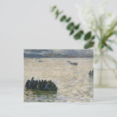 エルベで帰還する造船所の労働者たち ポストカード (スタンド正面)