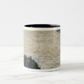 エルベ川で家に戻っている造船所の労働者 ツートーンマグカップ (中央)