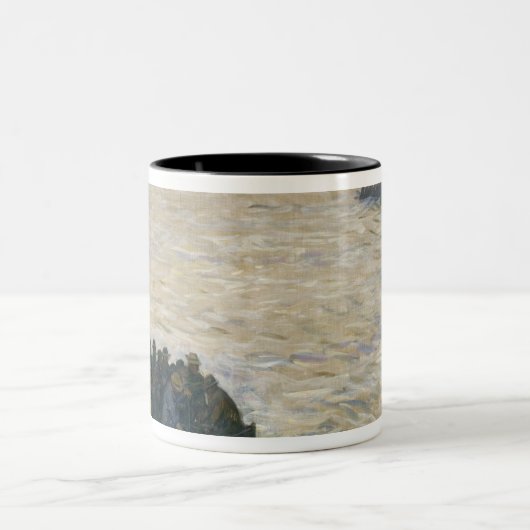 エルベ川で家に戻っている造船所の労働者 ツートーンマグカップ (中央)