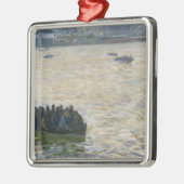 エルベ川で家に戻っている造船所の労働者 メタルオーナメント (左)