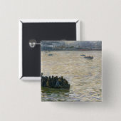 エルベ川で家に戻っている造船所の労働者 缶バッジ (正面&裏面)