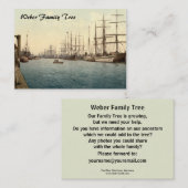 エルベ川、ハンブルク、ドイツ 名刺 (正面/裏面)