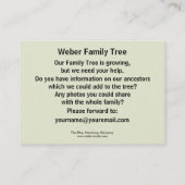 エルベ川、ハンブルク、ドイツ 名刺 (裏面)