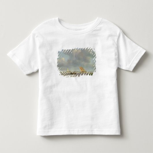 エルベ川、c.1830の新しい微風 トドラーTシャツ (正面)
