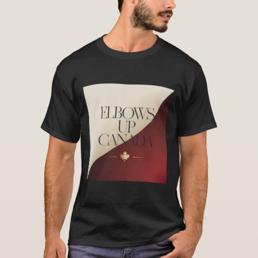 エルボアップカナダステッカー9 Tシャツ (正面)