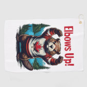 エルボアップカナダ ゴルフタオル (横)