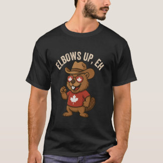 エルボーアップ・エヘベーバーカウボーイハットTシャツ 楽しいカナダ Tシャツ