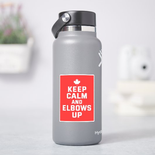 エルボーアップ、冷静に - カナダに誇りを持とう シール (HydroFlask)