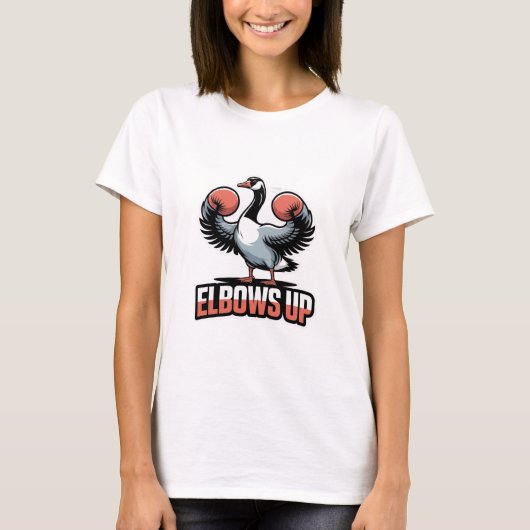 エルボーズアップ - 戦うカナダガチョウ Tシャツ (正面)