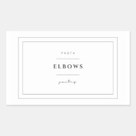 エルボーパスタ食品ラベルシール 長方形シール