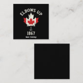 エルボUpカナダEst 1867カナダ誇りを持ったヴィンテージ スクエア名刺 (正面/裏面)