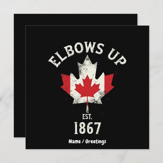 エルボUpカナダEst 1867カナダ誇りを持ったヴィンテージ 招待状 (正面/裏面)