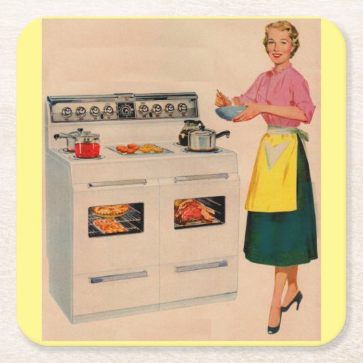 エルマおよび彼女の二連式のオーブン スクエアペーパーコースター (正面)