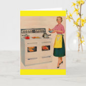 エルマと彼女の二重バーレルのオーブン カード (黄色い花)