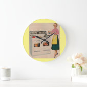 エルマと彼女の二重バーレルのオーブン ラージ壁時計 (ホーム)