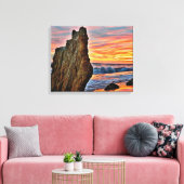 エルマタドールビーチインマリブランドスケープサンセット2 キャンバスプリント (インサイチュ (リビング))