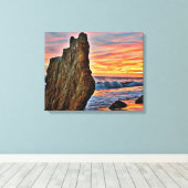 エルマタドールビーチインマリブランドスケープサンセット2 キャンバスプリント (インサイチュ (ウッドフロア))