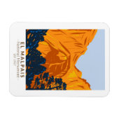 エルマルパイスナショナルモニュメントニューメキシコヴィンテージ マグネット (横)