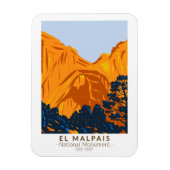エルマルパイスナショナルモニュメントニューメキシコヴィンテージ マグネット (縦)