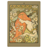 エルミタージュのフランス人ヌーベル女性の花畑 クリップボード (裏面)