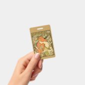 エルミタージュのフランス人ヌーベル女性の花畑 バッジ (Handheld)