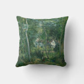 エルミタージュの近くの森のカミーユ・ピサロ クッション (裏面)
