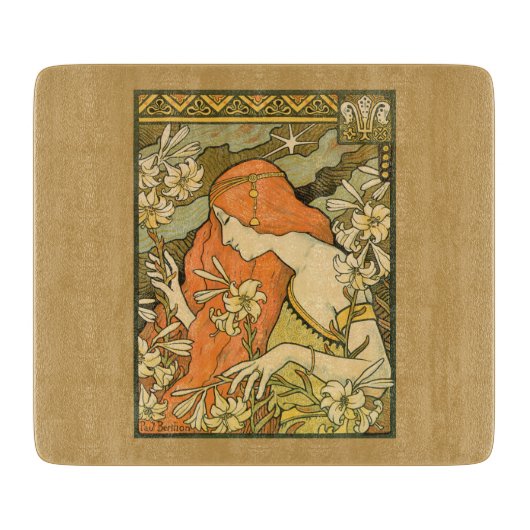 エルミタージュフランスの新しいの花の分野の女性 カッティングボード (正面)