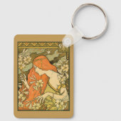 エルミタージュフランスの新しいの花の分野の女性 キーホルダー (裏面)