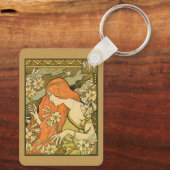 エルミタージュフランスの新しいの花の分野の女性 キーホルダー (裏面)