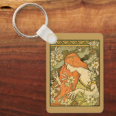 エルミタージュフランスの新しいの花の分野の女性 キーホルダー (正面)