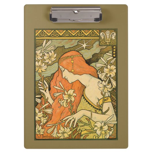 エルミタージュフランスの新しいの花の分野の女性 クリップボード (正面)