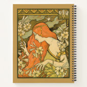 エルミタージュフランスの新しいの花の分野の女性 ノートブック (裏面)