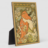 エルミタージュフランスの新しいの花の分野の女性 フォトプラーク (側面)