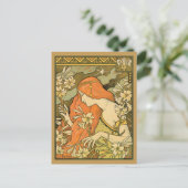 エルミタージュフランスの新しいの花の分野の女性 ポストカード (スタンド正面)