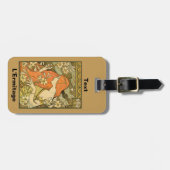 エルミタージュフランスの新しいの花の分野の女性 ラゲッジタグ (正面横)