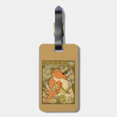 エルミタージュフランスの新しいの花の分野の女性 ラゲッジタグ (裏面縦)