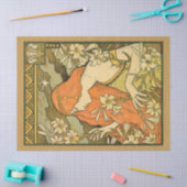 エルミタージュフランスの新しいの花の分野の女性 薄葉紙 (クラフト)