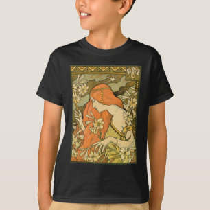 エルミタージュフランスの新しいの花の分野の女性 Tシャツ
