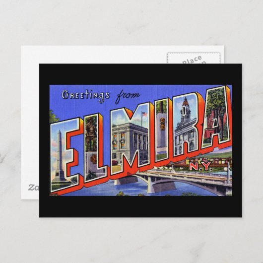 エルミラ・ニューヨークからの挨拶 ポストカード (正面/裏面)
