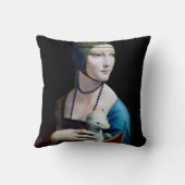 エルミンのある女性、レオナルド・ダ・ヴィンチ クッション (裏面)