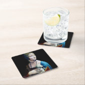 エルミンのある女性、レオナルド・ダ・ヴィンチ スクエアペーパーコースター (インサイチュ)